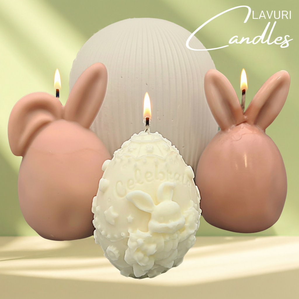 LAVURI EGG Rabbit Osterhasen soy wax bio vegan Kerze algarve candle portugal germany 