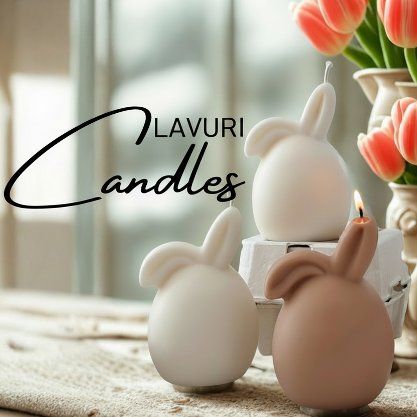 LAVURI EGG Rabbit Osterhasen soy wax bio vegan Kerze algarve candle portugal germany 