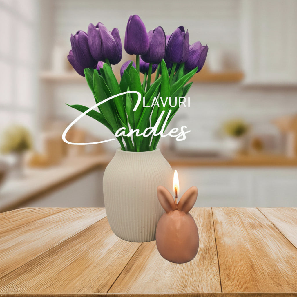 LAVURI EGG Rabbit Osterhasen soy wax bio vegan Kerze algarve candle portugal germany 