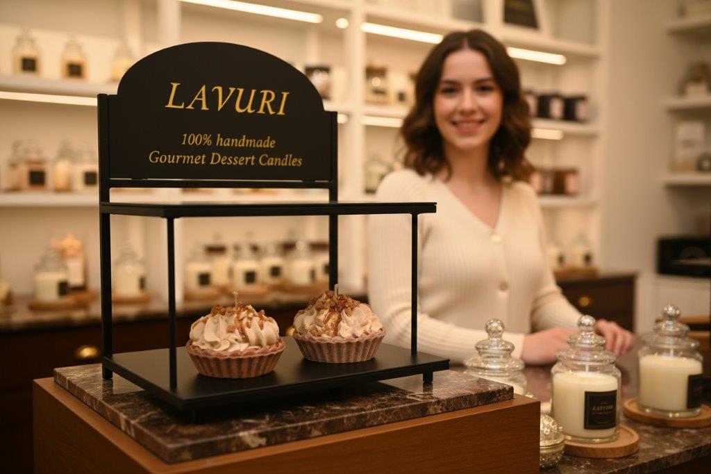 LAVURI LOTUS BISCOFF Tart Gourmet Candle 100% handmade of soy wax Duftkerze