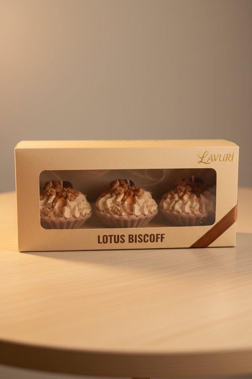 LAVURI LOTUS BISCOFF Tart Gourmet Candle 100% handmade of soy wax Duftkerze