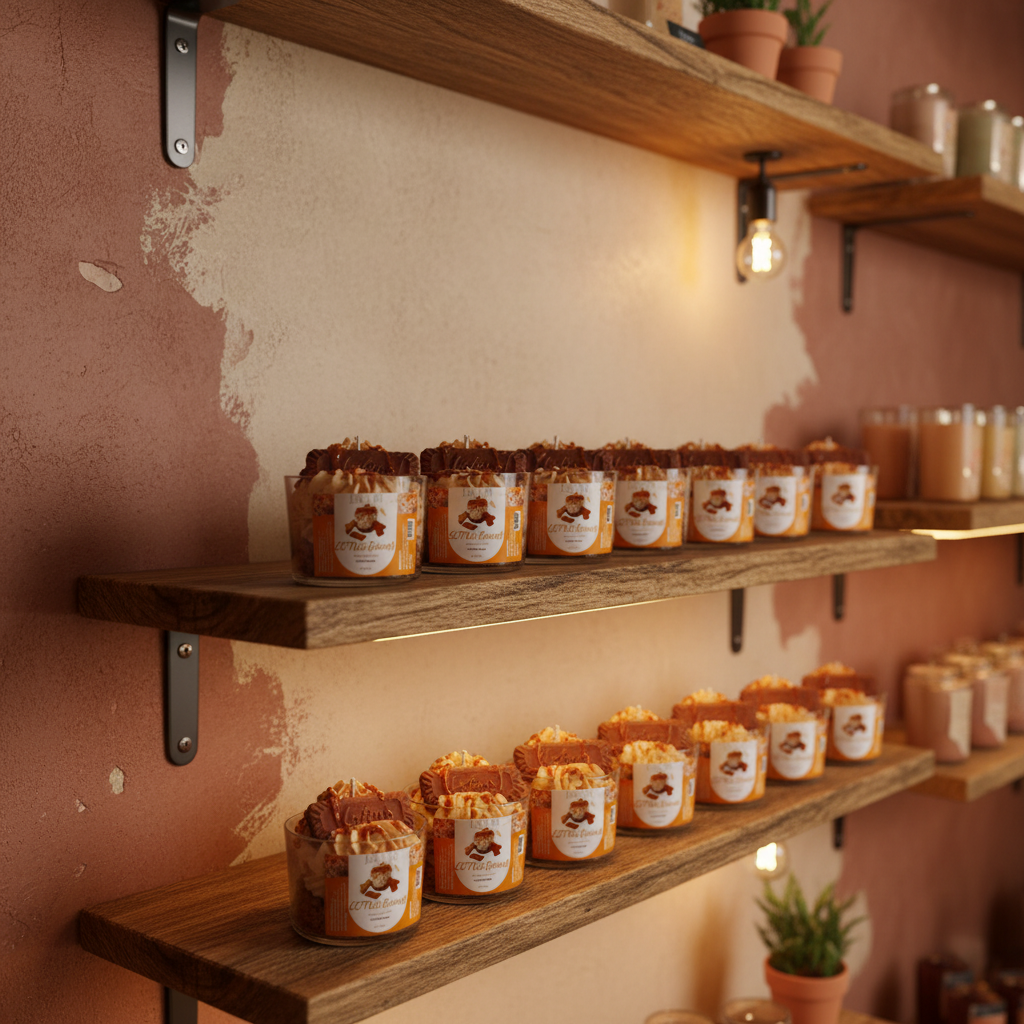 LAVURI LOTUS Biscoff Creme Gourmet Dessert Candle Duftkerze