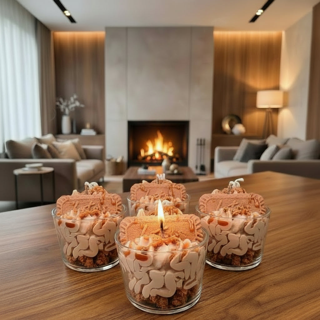 LAVURI LOTUS Biscoff Creme Gourmet Dessert Candle Duftkerze