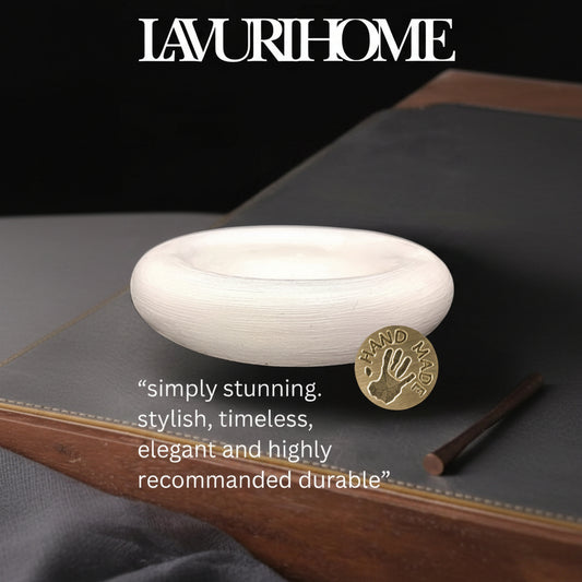 LAVURI LUNA100 Plate Bowl Teller Schale handmade ceramic white 20cm vegan