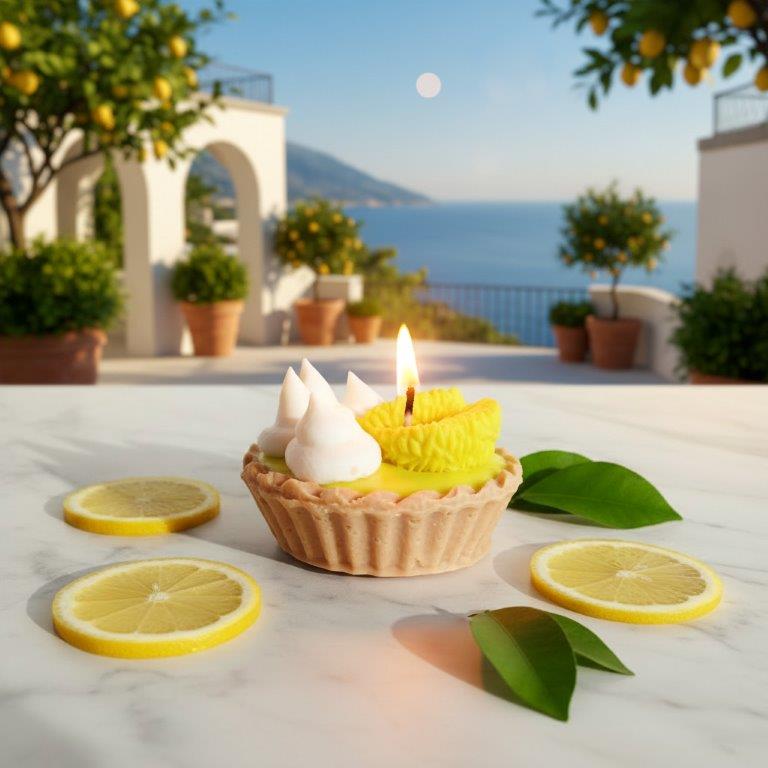 LAVURI LEMON CURD Tart Gourmet Candle 100% handmade of soy wax Duftkerze Zitrone