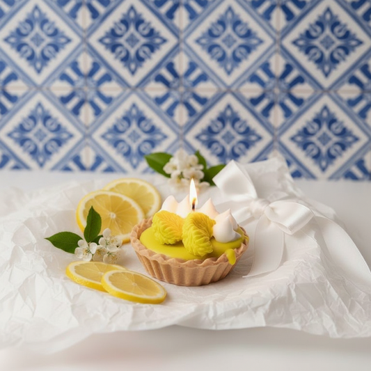 LAVURI LEMON CURD Tart Gourmet Candle 100% handmade of soy wax Duftkerze Zitrone - LAVURI® Home DECOR & Gourmet Candles