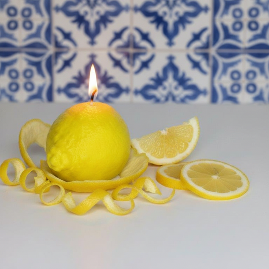 LAVURI Lemon Fruit Candle Soy Wax vegan bio handmade Wedding Duftkerze Geschenk - LAVURI® Home DECOR & Gourmet Candles