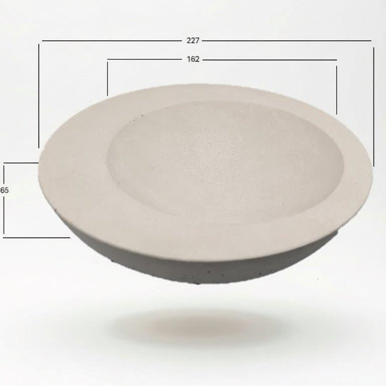 LAVURI® Off-center Alabaster Limestone bowl, concentric, eloquent handmade home decor, candle and sand bowl, jewelry storage design decoration
