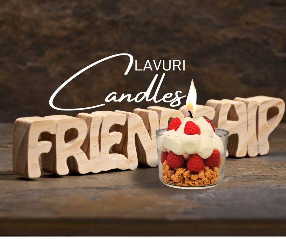 LAVURI Strawberry Cheese Cake CUP soy wax vegan bio Erdbeer Käsekuchen Duftkerze handmade Algarve Candles 0