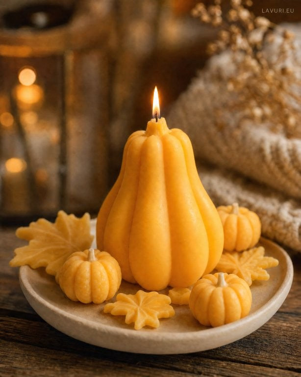 LAVURI Spicy Pumpkin Fruit Candle Soy Wax vegan bio handmade Gift Bundle Duftkerze Geschenk Helloween Autumn - LAVURI® Home DECOR & Gourmet Candles