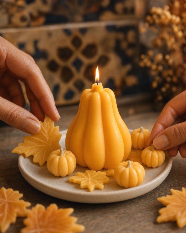 LAVURI Spicy Pumpkin Fruit Candle Soy Wax vegan bio handmade Gift Bundle Duftkerze Geschenk Helloween Autumn - LAVURI® Home DECOR & Gourmet Candles