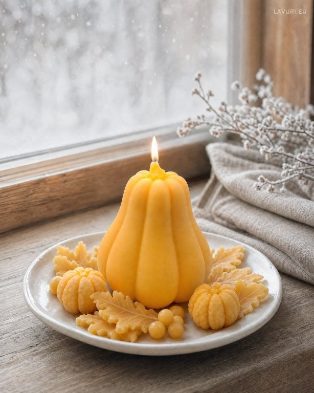 LAVURI Spicy Pumpkin Fruit Candle Soy Wax vegan bio handmade Gift Bundle Duftkerze Geschenk Helloween Autumn - LAVURI® Home DECOR & Gourmet Candles