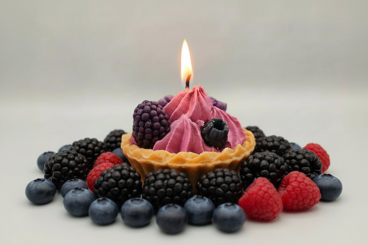 Duftkerze handmade soy wax soja wachs bio vegan wild berry creme dessert candle