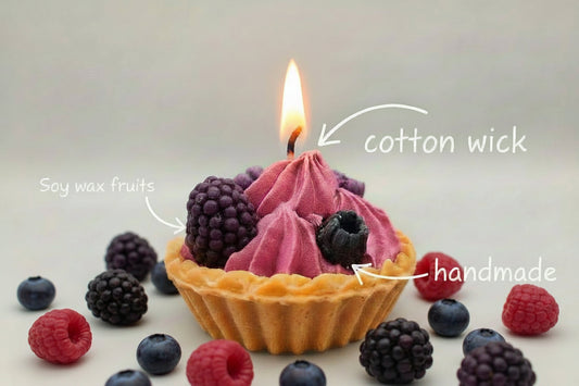 Duftkerze handmade soy wax soja wachs bio vegan wild berry creme dessert candle