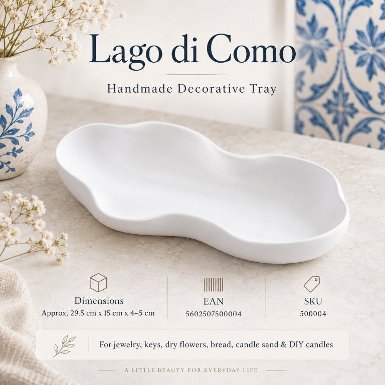 LAVURI Lago di Como – Handgefertigtes Deko-Tablett DIY-Schale