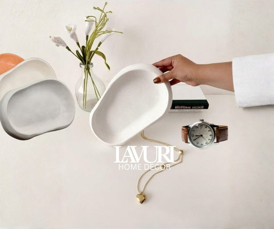 LAGO DI GARDA deco tray for dry food, bread & flowers, juwelery, keys, Candle sand pearled wax for DIY Candles