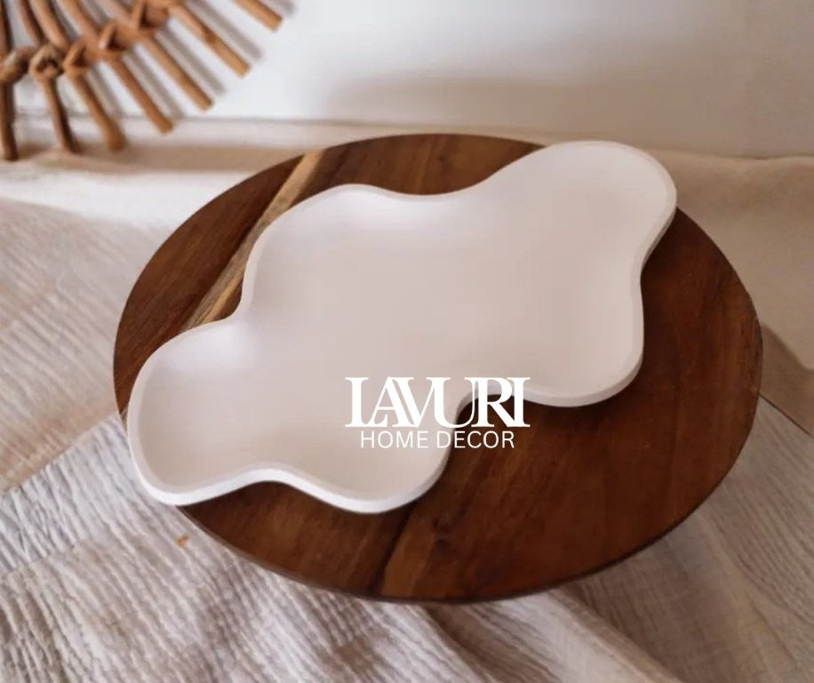 LAGO DI LUGANO deco tray for dry food, bread & flowers, juwelery, keys, Candle sand pearled wax for DIY Candles