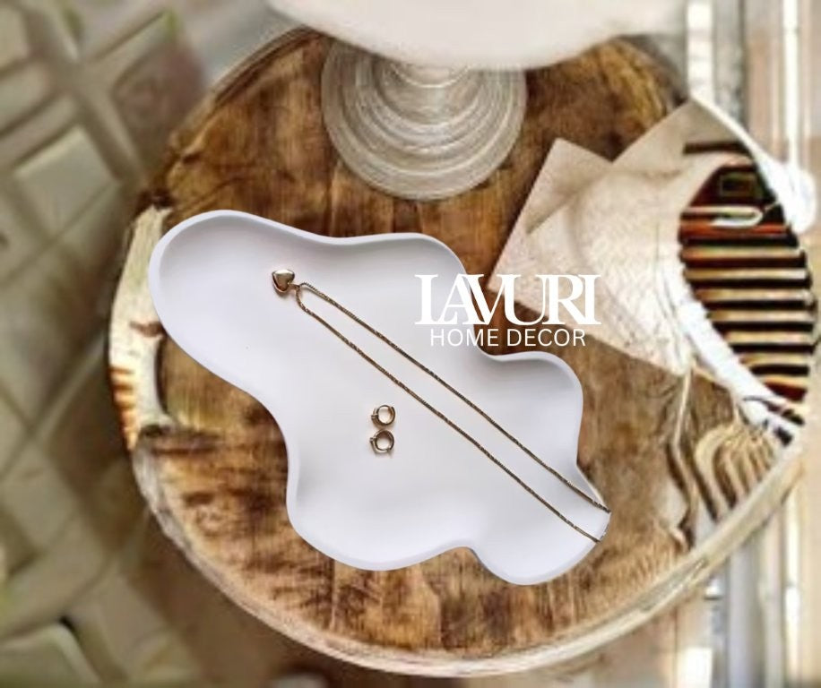 LAGO DI LUGANO deco tray for dry food, bread & flowers, juwelery, keys, Candle sand pearled wax for DIY Candles