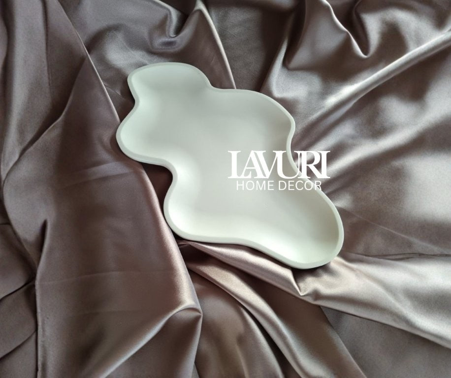 LAGO DI LUGANO deco tray for dry food, bread & flowers, juwelery, keys, Candle sand pearled wax for DIY Candles
