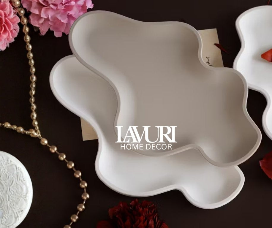 LAGO DI LUGANO deco tray for dry food, bread & flowers, juwelery, keys, Candle sand pearled wax for DIY Candles