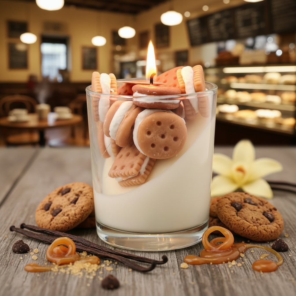 MILK & Cookie Soy wax dessert candle handmade natural bio vegan Duftkerze