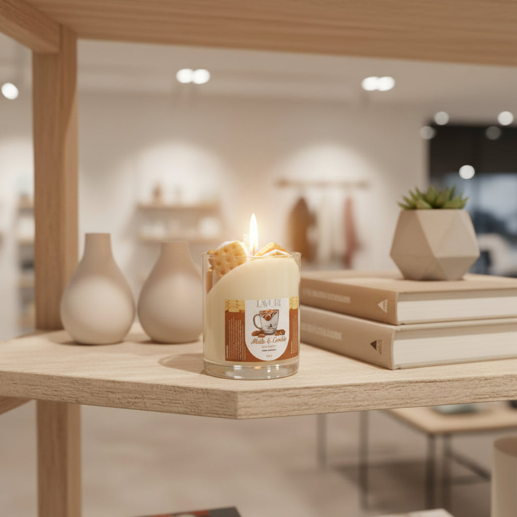 MILK & Cookie Soy wax dessert candle handmade natural bio vegan Duftkerze