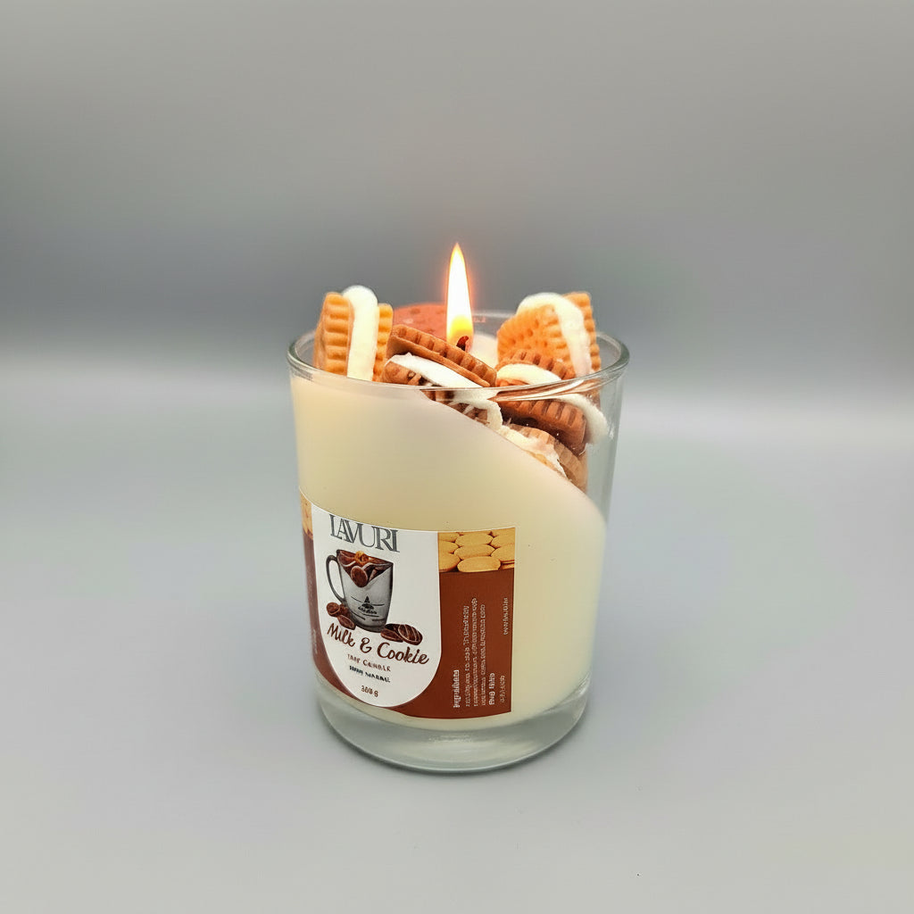 MILK & Cookie Soy wax dessert candle handmade natural bio vegan Duftkerze
