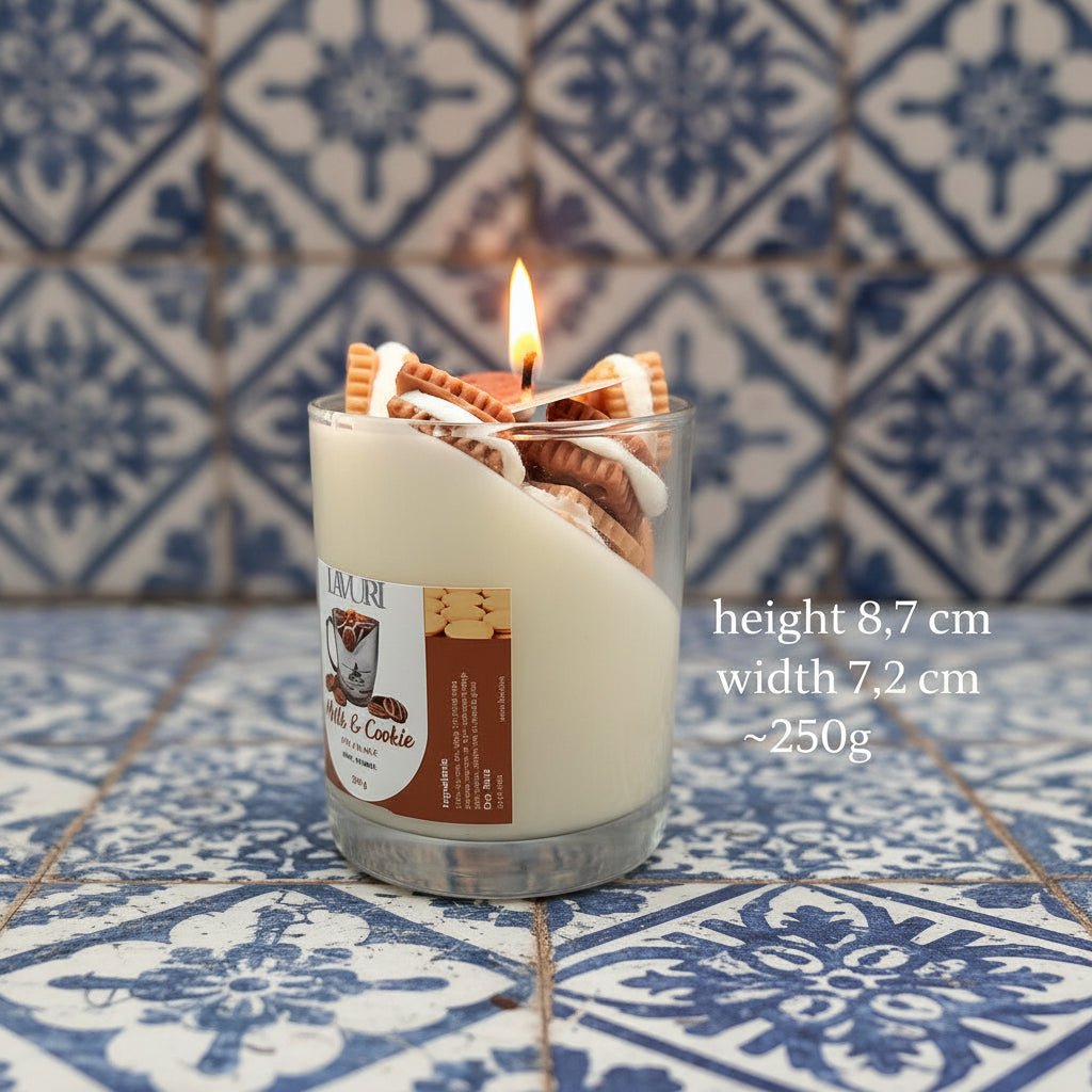MILK & Cookie Soy wax dessert candle handmade natural bio vegan Duftkerze