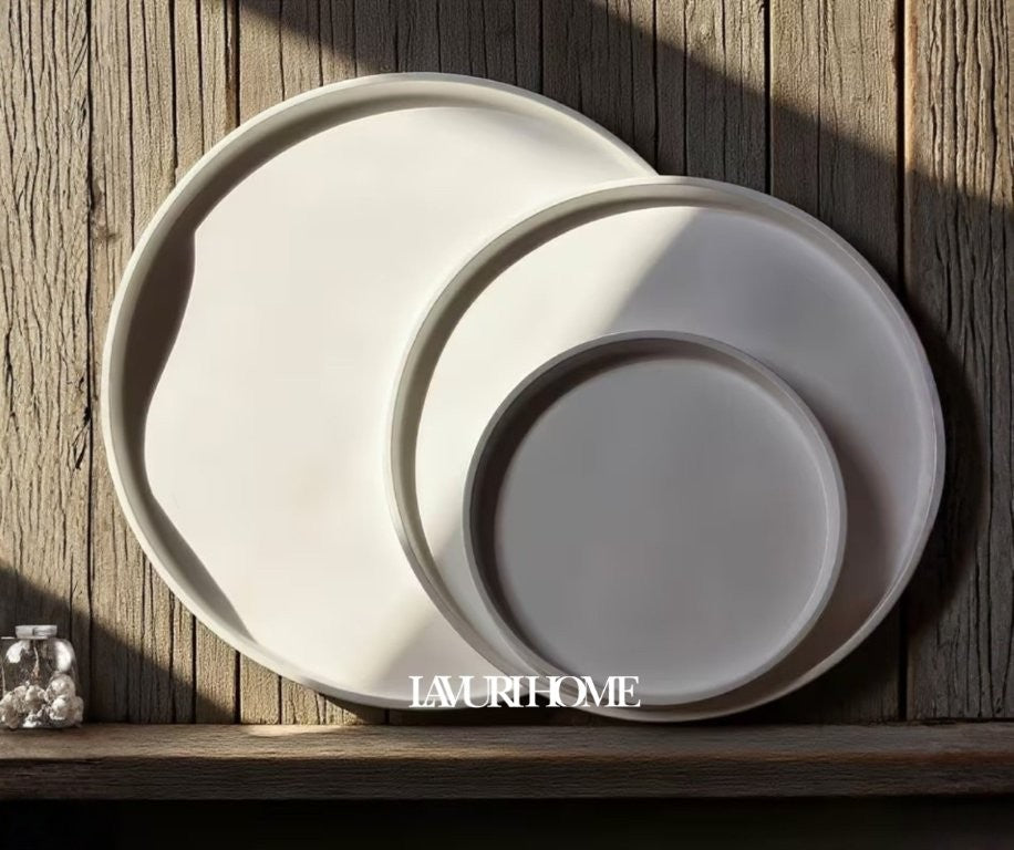 ROMA Plate 17cm / 25cm / 30cm with a 1cm rim or Terrine 10cm x 4,5cm + Lid, perfect as a decorative tray
