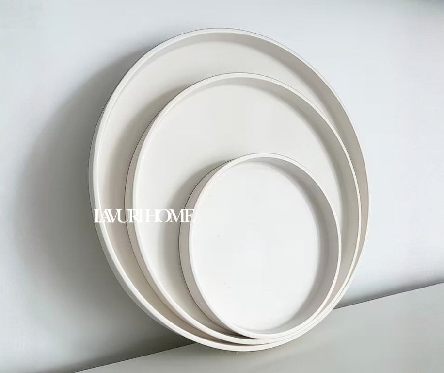 ROMA Plate 17cm / 25cm / 30cm with a 1cm rim or Terrine 10cm x 4,5cm + Lid, perfect as a decorative tray