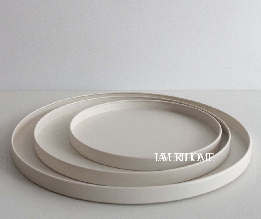 ROMA Plate 17cm / 25cm / 30cm with a 1cm rim or Terrine 10cm x 4,5cm + Lid, perfect as a decorative tray