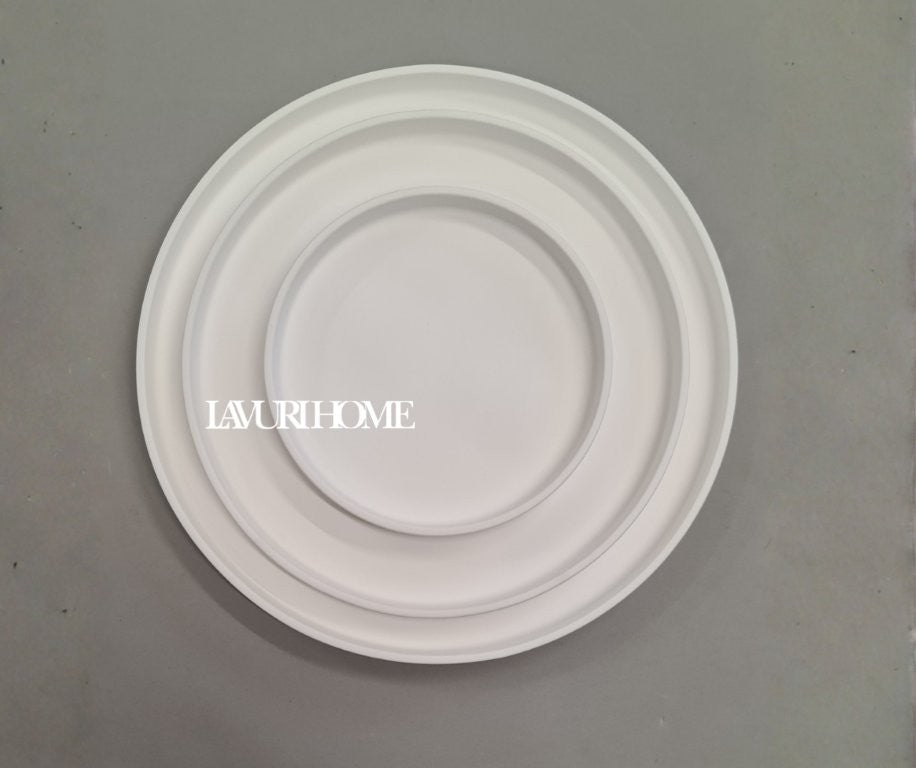 ROMA Plate 3er SET – 17cm + 25cm + 30cm with a 1cm rim, perfect as a decorative tray