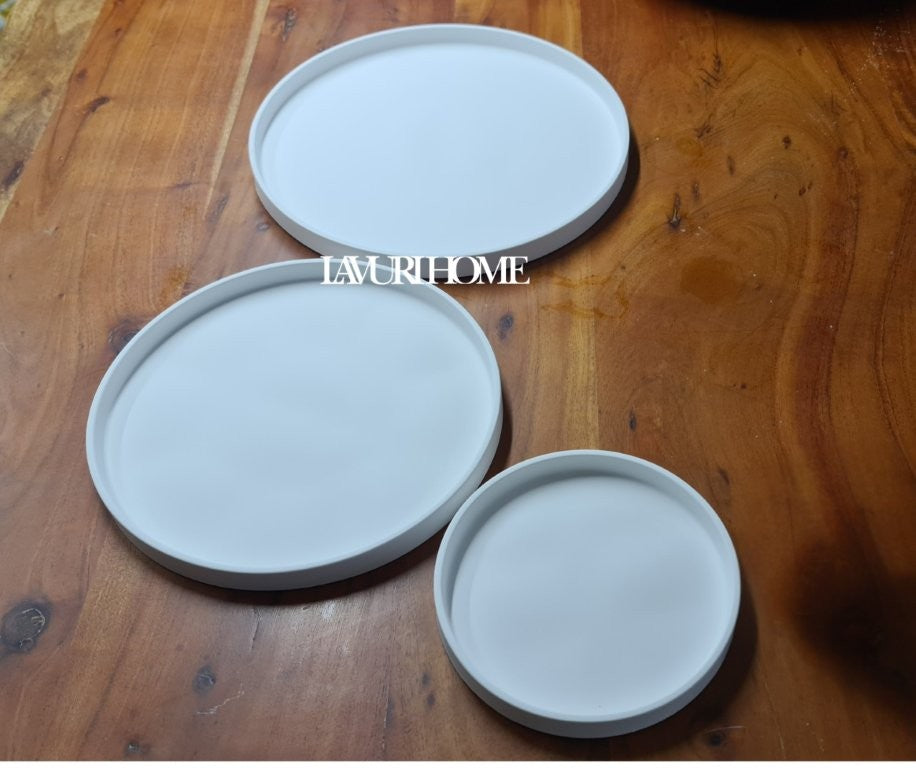 ROMA Plate 17cm / 25cm / 30cm with a 1cm rim or Terrine 10cm x 4,5cm + Lid, perfect as a decorative tray