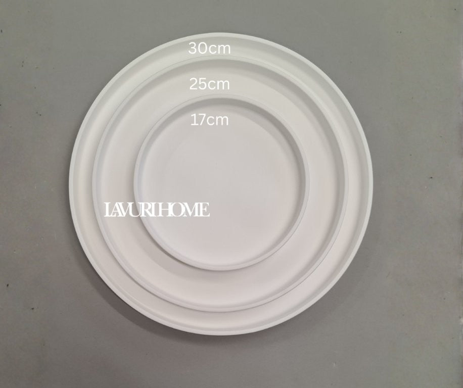 ROMA Plate 17cm / 25cm / 30cm with a 1cm rim or Terrine 10cm x 4,5cm + Lid, perfect as a decorative tray