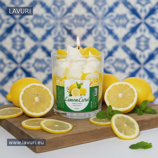 LAVURI Lemon Curd – silent product and individual Azulejo packaging slideshow.