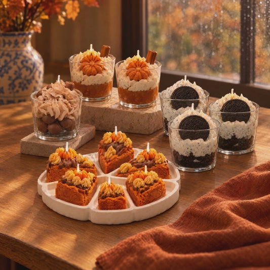 LAVURI Autumn Pumpkin – camera tour of the complete handmade candle assortment
