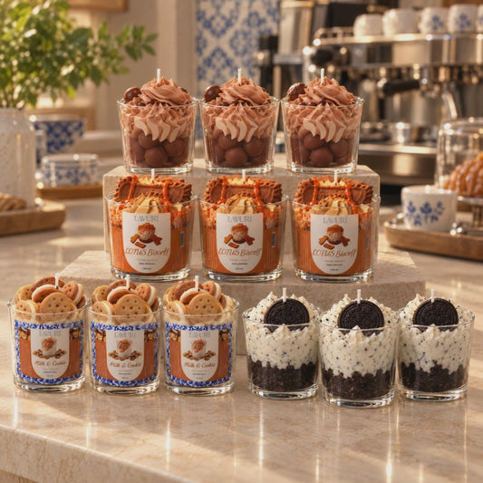 LAVURI Cookie – camera tour of the complete handmade candle assortment