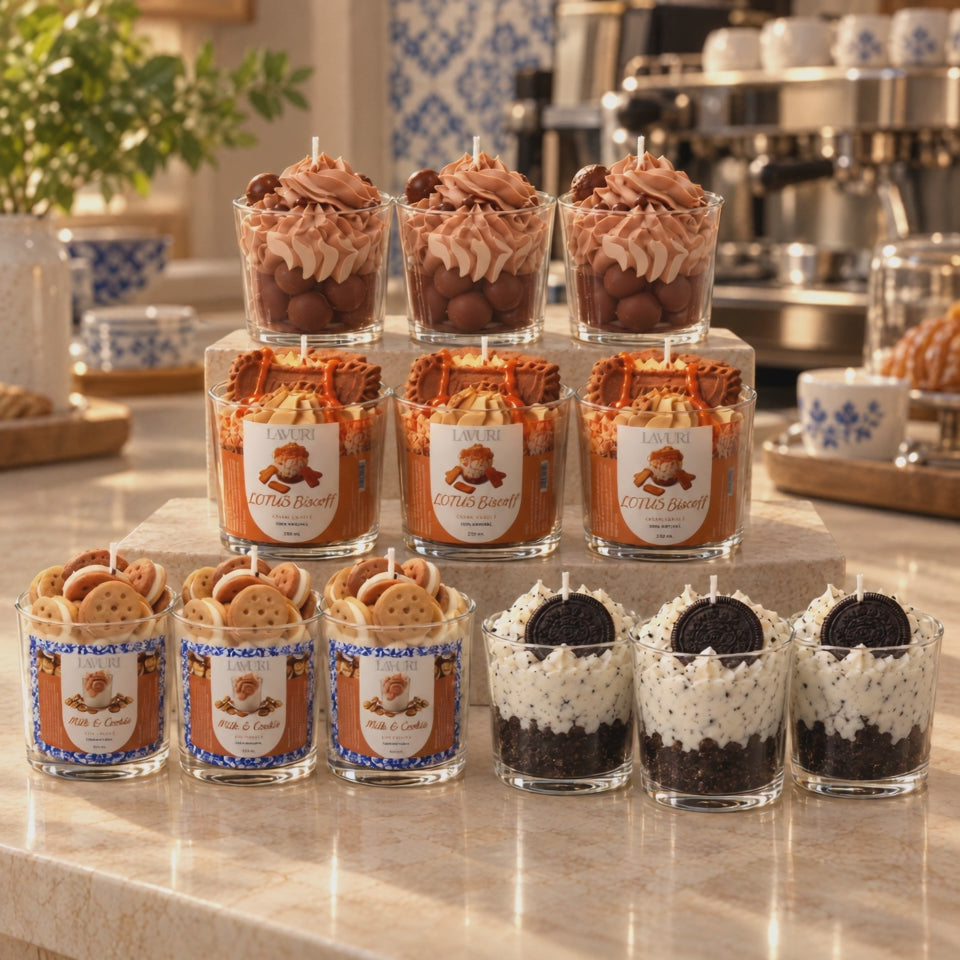 LAVURI Cookie – camera tour of the complete handmade candle assortment